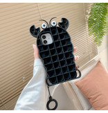 N1986N Funda Pop It para iPhone 6 - Funda de silicona con forma de burbuja para juguetes Funda antiestrés Lobster Black