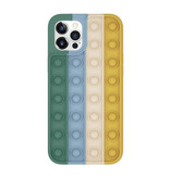 Lewinsky Funda Pop It para iPhone 11 - Funda antiestrés de silicona con forma de burbuja