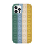 Lewinsky Funda Pop It para iPhone 12 Pro Max - Funda de silicona con forma de burbuja para juguetes Funda antiestrés