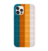 Lewinsky Coque iPhone 12 Pop It - Housse anti-stress Silicone Bubble Toy Case