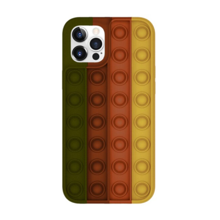iPhone 11 Pop It Case - Silikon-Blasenspielzeug-Hülle Anti-Stress-Hülle