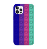 Lewinsky Funda Pop It para iPhone XR - Funda antiestrés de silicona con burbujas de juguete