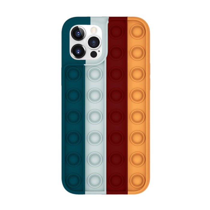 iPhone 8 Plus Pop It Case - silikonowe etui na zabawki z bąbelkami Antystresowe etui