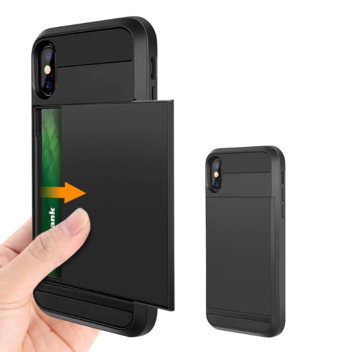 VRSDES Etui z kieszenią na karty portfela iPhone 7 Plus Business Red