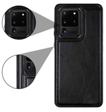 WeFor Portafoglio con custodia in pelle retrò per Samsung Galaxy S7 - Custodia con custodia in pelle PU per portafoglio nera