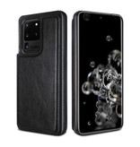 WeFor Portafoglio con custodia in pelle retrò per Samsung Galaxy S8 - Custodia con custodia in pelle PU per portafoglio nera