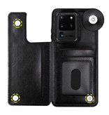 WeFor Portafoglio Custodia Flip in Pelle Ultra Retrò per Samsung Galaxy S20 - Portafoglio Custodia in Pelle PU Custodia Blu