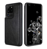 WeFor Skórzany portfel z klapką w stylu retro do Samsung Galaxy S10 Plus - Portfel PU Skórzany pokrowiec Cas Case w kolorze niebieskim