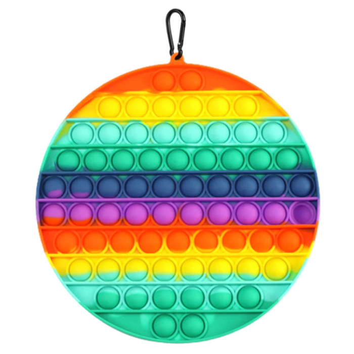 Stuff Certified® XL Pop It - 200 mm Extra grande Fidget Anti Estrés Juguete Burbuja Juguete Silicona Círculo Arco iris