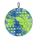 Stuff Certified® XL Pop It - Extra Large Fidget Anti Stress Toy Bubble Toy Silicone Circle Blue-Green