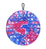 Stuff Certified® XL Pop It - Extra Large Fidget Anti Stress Toy Bubble Toy Silicone Rond Rouge-Bleu