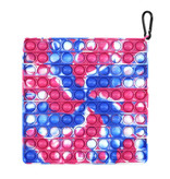 Stuff Certified® XL Pop It - Extra Large Fidget Anti Stress Toy Bubble Toy Silicone Square Red-Blue-White