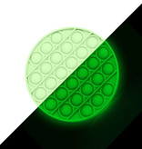 Stuff Certified® Luminoso Pop It - Glow in the Dark Fidget Anti Stress Toy Bubble Toy Silicone Round Green