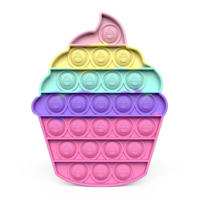 Pop It - Fidget Anti Stress Speelgoed Bubble Toy Siliconen Ijsje Regenboog