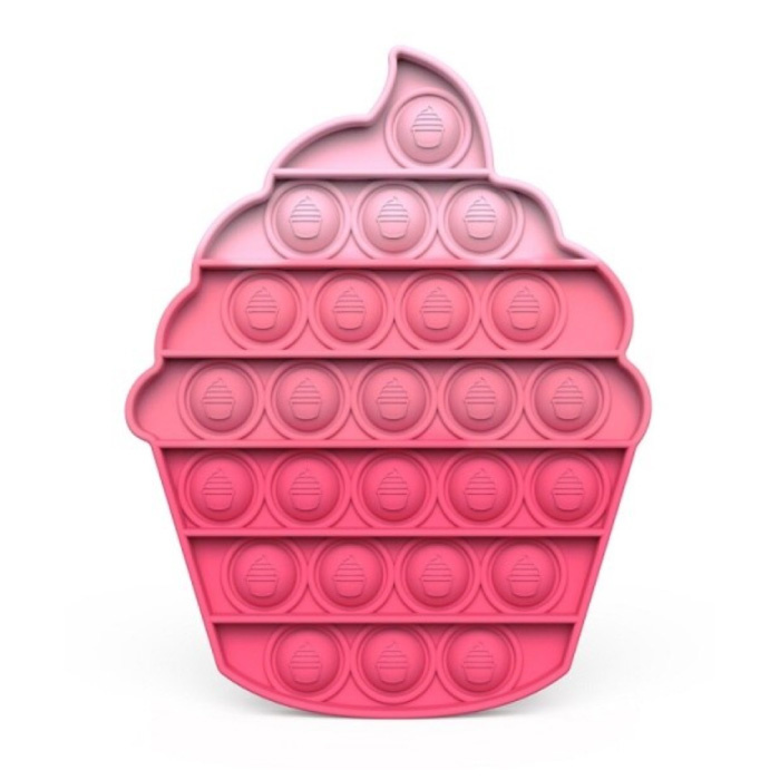 Stuff Certified® Pop It - Fidget Anti Stress Toy Bubble Toy Silicone Ice Cream Pink