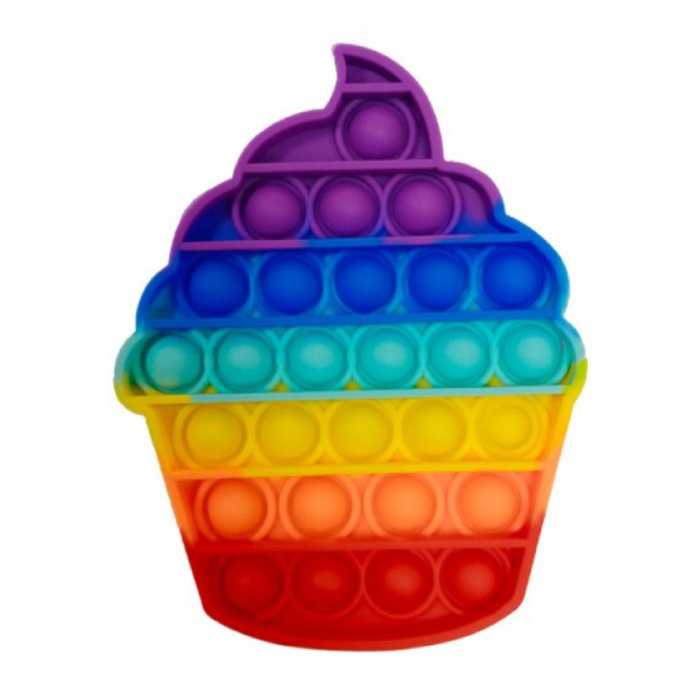 Pop It - Fidget Anti Stress Speelgoed Bubble Toy Siliconen Ijsje Regenboog