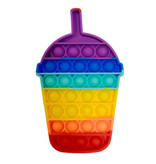 Stuff Certified® Pop It - Fidget Anti Stress Speelgoed Bubble Toy Siliconen Drankje Regenboog