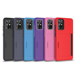 VRSDES Samsung Galaxy A20 - Custodia con coperchio per slot per scheda a portafoglio Business Purple