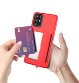 VRSDES Samsung Galaxy S10 - Wallet Card Slot Cover Case Case Business Red