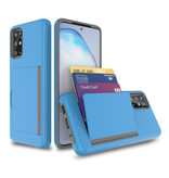 VRSDES Samsung Galaxy S10e - Wallet Card Slot Cover Case Case Business Blue