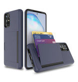 VRSDES Samsung Galaxy S10 - Custodia con coperchio per slot per scheda a portafoglio Business Navy