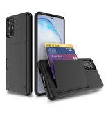 VRSDES Samsung Galaxy A30 - Funda con ranura para tarjeta tipo cartera Funda Business Black