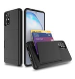 VRSDES Samsung Galaxy A20 - Wallet Card Slot Cover Case Case Business Black