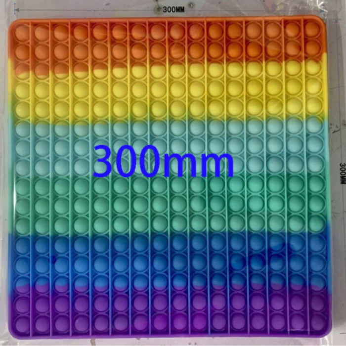 XXL Pop It - 300mm Extra Extra Large Fidget Giocattolo Antistress Giocattolo Bubble Arcobaleno Quadrato In Silicone