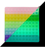 Stuff Certified® Luminous XL Pop It - Brillo en la oscuridad Extra grande Fidget Anti Stress Toy Bubble Toy Silicona Square Rainbow