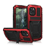 Stuff Certified® iPhone 12 Pro Max 360 ° Full Body Case Case + Screen Protector - Shockproof Cover Red