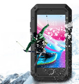 R-JUST iPhone 12 Mini 360 ° Ganzkörpertasche Tankhülle + Displayschutzfolie - Stoßfeste Abdeckung Schwarz