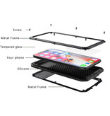 R-JUST Custodia da serbatoio per iPhone X 360 ° + protezione per lo schermo - Cover antiurto nera