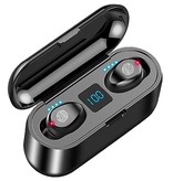 H & A F9 TWS Auriculares inalámbricos con control táctil inteligente Bluetooth 5,0 Auriculares inalámbricos Auriculares 2000mAh Powerbank