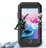 R-JUST iPhone SE (2020) 360°  Full Body Case Tank Hoesje + Screenprotector - Shockproof Cover Zilver