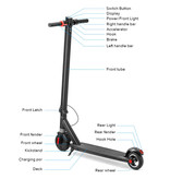 iScooter Elektrischer Offroad-Smart-E-Step-Roller - 500 W - Optionaler Sitz - 20 km / h - 5,8-Ah-Batterie - 6,5-Zoll-Räder