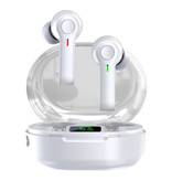 CUagain Auriculares inalámbricos R22 - Auriculares con control táctil TWS Auriculares Bluetooth 5.1 Auriculares Auriculares Auriculares Blanco