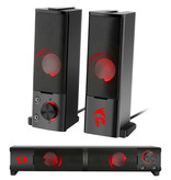 Redragon Orpheus GS550 Home Stereo Speaker Set - 2 en 1 Altavoces estéreo Caja de altavoces de barra de sonido Negro