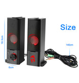 Redragon Orpheus GS550 Home Stereo Luidspreker Set - 2 in 1 Stereo Speakers Soundbar Luidsprekers Box Zwart