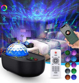 ZINUO Star Projector with Remote Control - Bluetooth Starry Sky Music Mood Lamp Table Lamp Black
