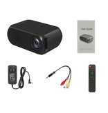 Veidadz YG320 Mini LED Projector - Scherm Beamer Home Media Speler Zwart