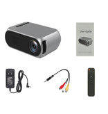 Veidadz YG320 Mini LED Projector - Screen Beamer Home Media Player Silver