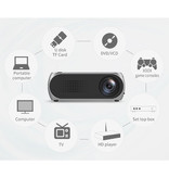 Veidadz YG320 Mini LED Projektor mit Aufbewahrungstasche - Screen Beamer Home Media Player Silber