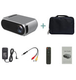 Veidadz YG320 Mini LED Projector met Opbergtas - Scherm Beamer Home Media Speler Zilver