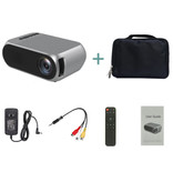 Veidadz YG320 Mini projektor LED z torbą do przechowywania - Screen Beamer Home Media Player Silver