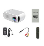 Veidadz Mini projecteur LED YG320 avec sac de rangement - Screen Beamer Home Media Player Blanc