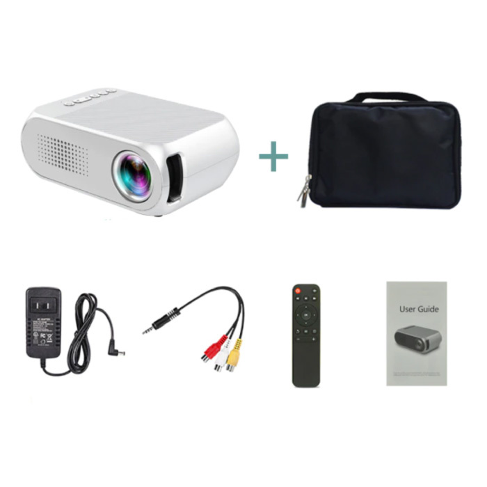 Mini proyector LED YG320 con bolsa de almacenamiento - Screen Beamer Home Media Player Blanco