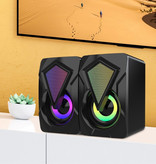 NDJU X2 Home Stereo Luidsprekers - Speaker Soundbar Luidspreker Box Zwart