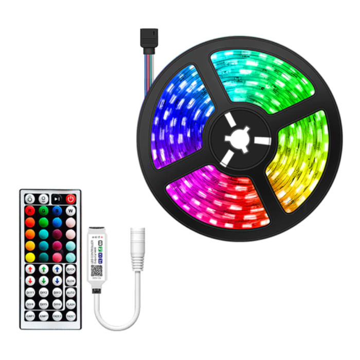 Bluetooth LED Strips 5 Meter - RGB-Beleuchtung mit Fernbedienung SMD 5050 Farbanpassung Wasserdicht