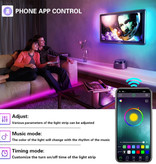 RGBYW Tiras LED Bluetooth 5 Metros - Iluminación RGB con Control Remoto SMD 5050 Ajuste de Color Impermeable