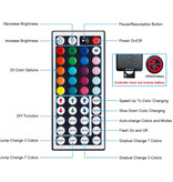 RGBYW Tiras LED Bluetooth 5 Metros - Iluminación RGB con Control Remoto SMD 5050 Ajuste de Color Impermeable